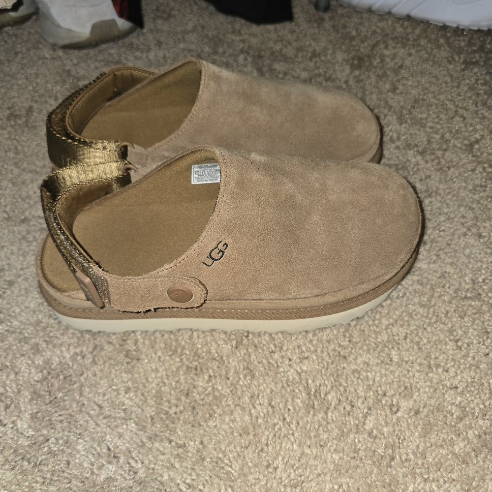 UGG Tan Suede Slip-On Shoes